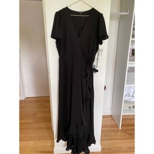 Black wrap dress